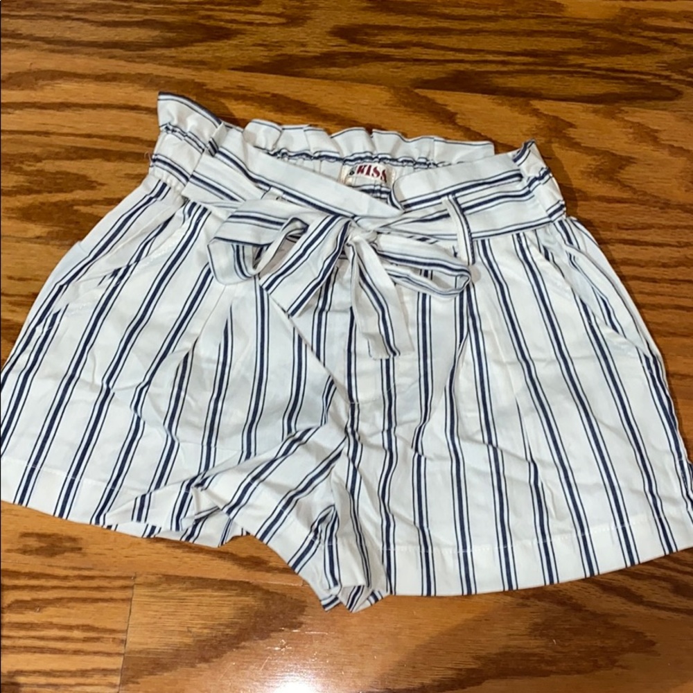 Striped High-Rise Shorts